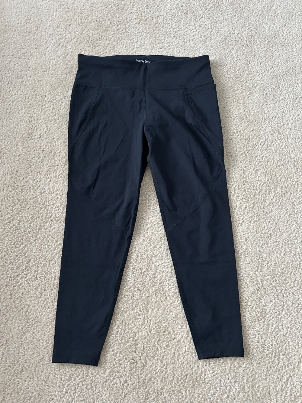 Black 7/8 NEW Sweaty Betty Power Workout Leggings with Pockets Sz Large